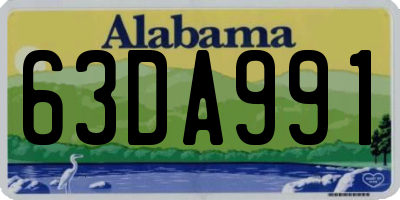 AL license plate 63DA991