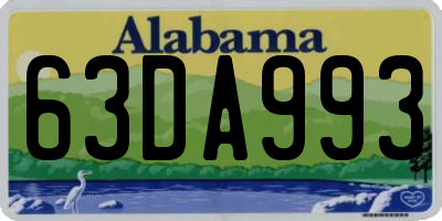 AL license plate 63DA993