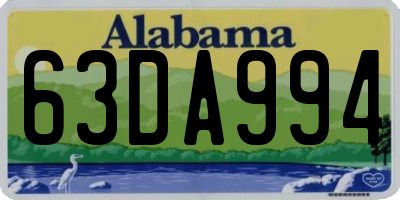AL license plate 63DA994