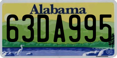 AL license plate 63DA995