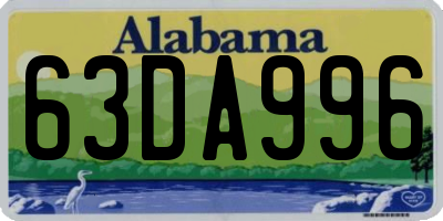AL license plate 63DA996