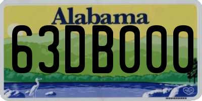 AL license plate 63DB000