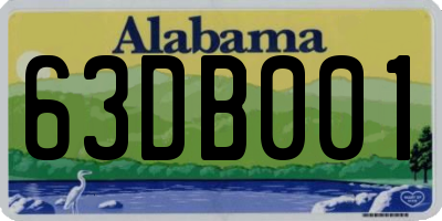 AL license plate 63DB001