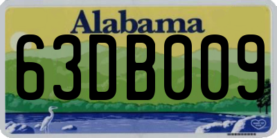 AL license plate 63DB009