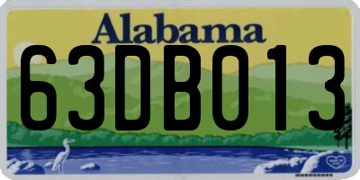 AL license plate 63DB013