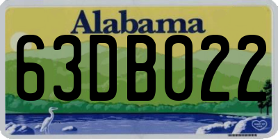 AL license plate 63DB022