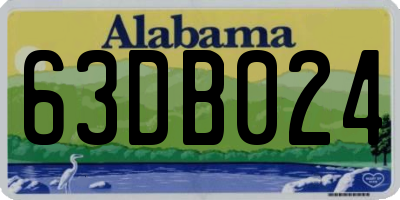 AL license plate 63DB024