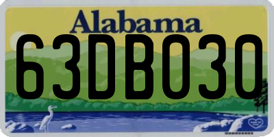 AL license plate 63DB030