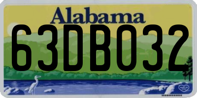 AL license plate 63DB032