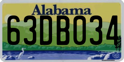 AL license plate 63DB034