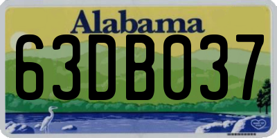 AL license plate 63DB037
