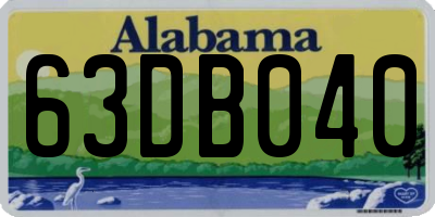 AL license plate 63DB040