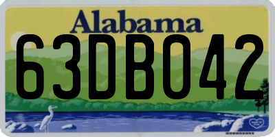 AL license plate 63DB042