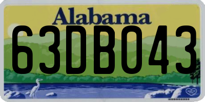 AL license plate 63DB043