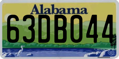 AL license plate 63DB044