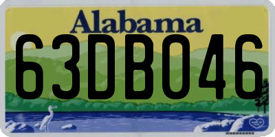 AL license plate 63DB046