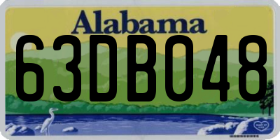 AL license plate 63DB048