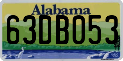 AL license plate 63DB053