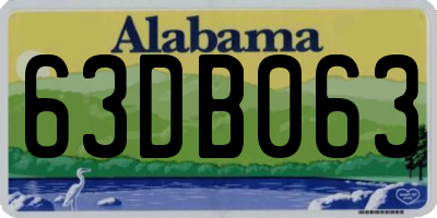 AL license plate 63DB063