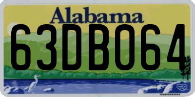 AL license plate 63DB064