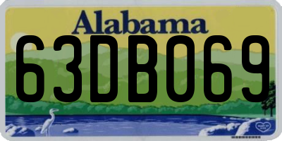 AL license plate 63DB069