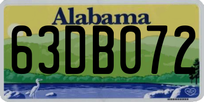 AL license plate 63DB072