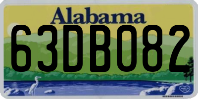 AL license plate 63DB082