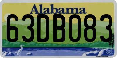 AL license plate 63DB083
