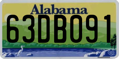 AL license plate 63DB091