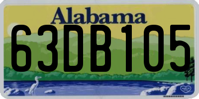 AL license plate 63DB105