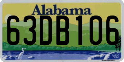 AL license plate 63DB106