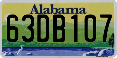 AL license plate 63DB107