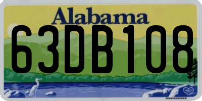 AL license plate 63DB108