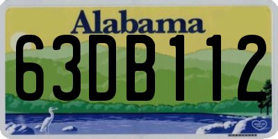 AL license plate 63DB112