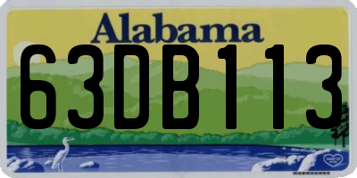 AL license plate 63DB113