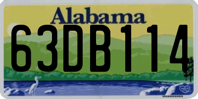 AL license plate 63DB114