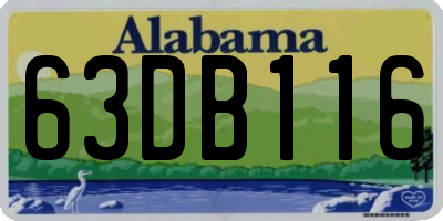 AL license plate 63DB116