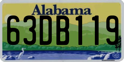 AL license plate 63DB119