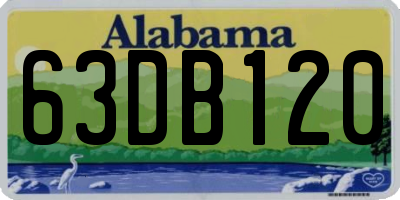 AL license plate 63DB120