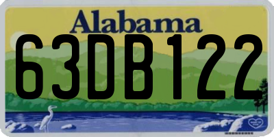 AL license plate 63DB122