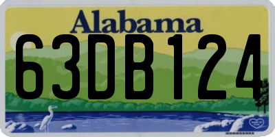 AL license plate 63DB124