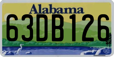 AL license plate 63DB126