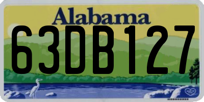 AL license plate 63DB127