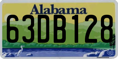 AL license plate 63DB128