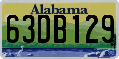 AL license plate 63DB129