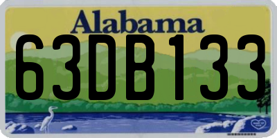 AL license plate 63DB133