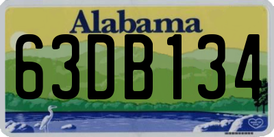 AL license plate 63DB134