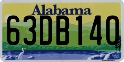 AL license plate 63DB140