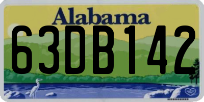 AL license plate 63DB142
