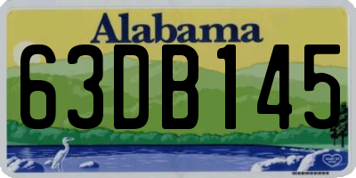 AL license plate 63DB145